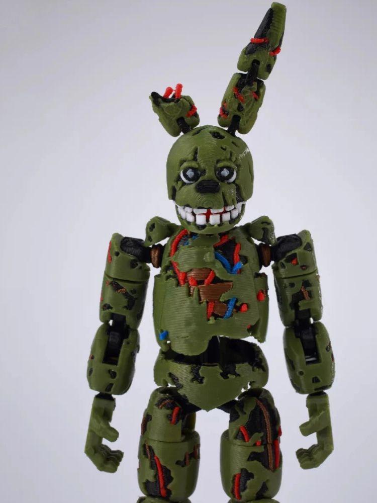 Fnaf Фредди Фазбер'С Пицца Спрингтрап Наборы Игрушек 3D Печатные Фигурки Действия Аниме Модель Счастливый Макет 13 Многосуставные Украшения Подарки
