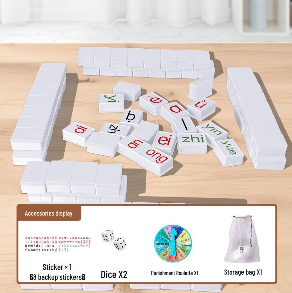 Pinyin Mahjong Tiles & Cards: Early Childhood Educational Learning Toy