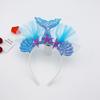 Decorative Head Band Practical Faux Leather Mermaid Tail Exquisite Hairhoop Headband for Home