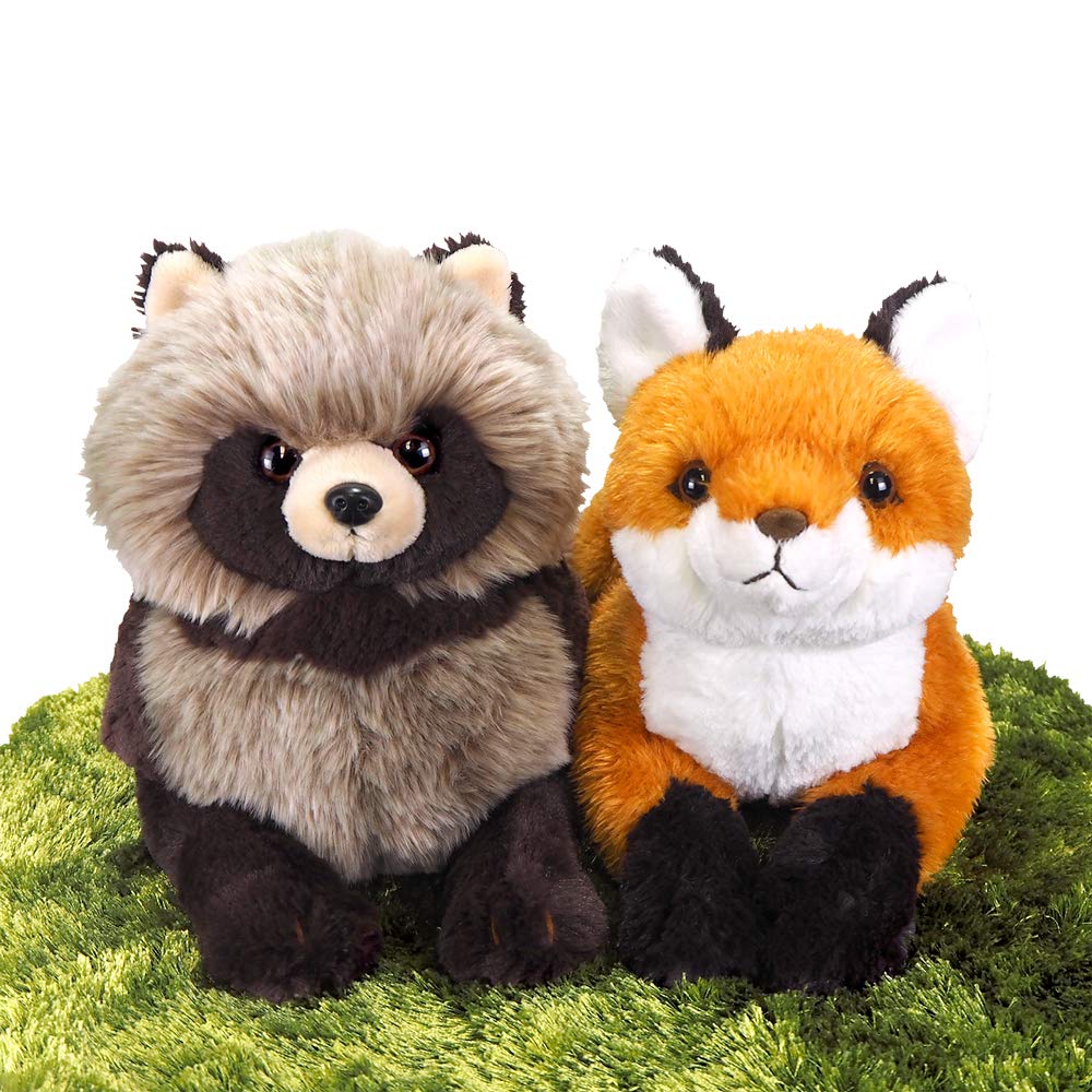 Sunlemon Knee Raccoon Medium 23 x 46 x 22cm Plush Animal Cute Fluffy Raccoon P-6282