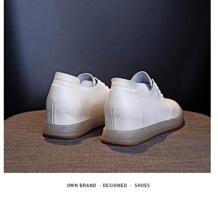 Женские белые туфли-лодочки из коровьей кожи весна-лето 2024 г.: Увеличивающие рост, Мягкая подошва, Облегающий крой, Универсальные