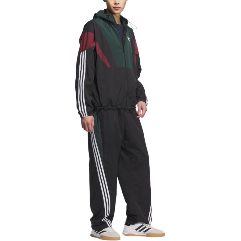 adidas Оригинальная ветровка BLOCK Мужская Темно-зеленый/Черный KC3125