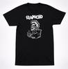 Rancid Skeleton Mohawk Пивная Графика Черная Футболка Уличный Панк Футболка Группы