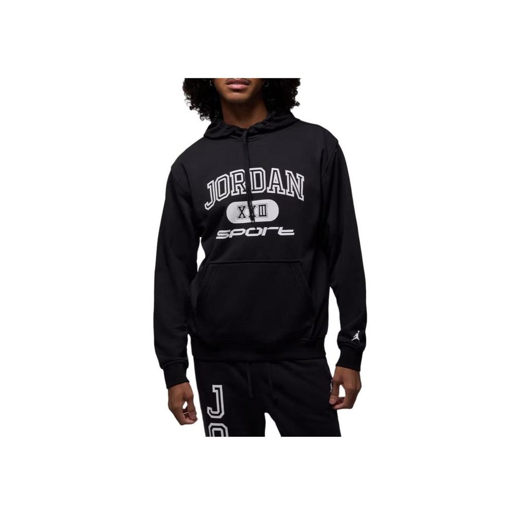 Jordan Long Sleeve Hooded Basketball Shirt Men tops Black FV8626-010