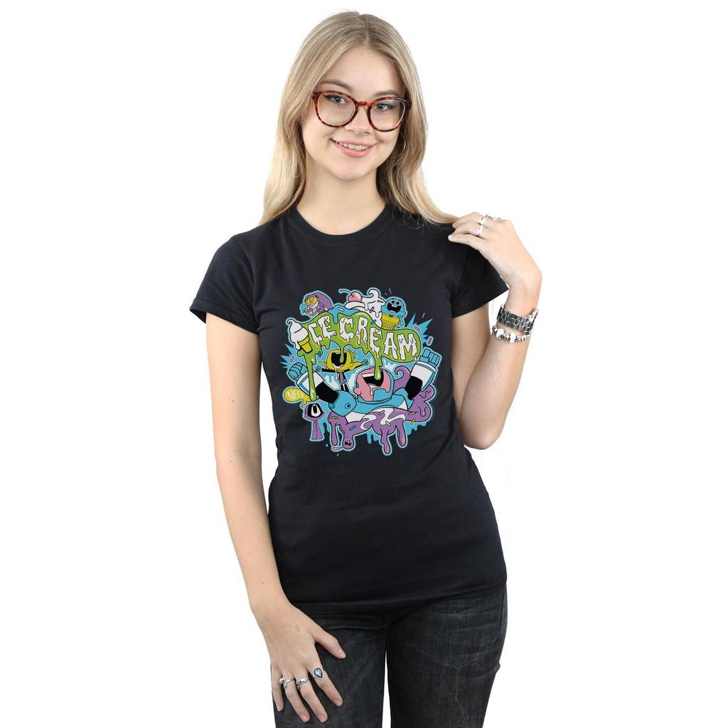 DC Comics Womens/Ladies Teen Titans Go Ice Cream Cotton T-Shirt