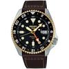 Montre - SEIKO - SSK036K1 - Automatique - GMT - Cuir Marron - Résistant À L'eau 50m