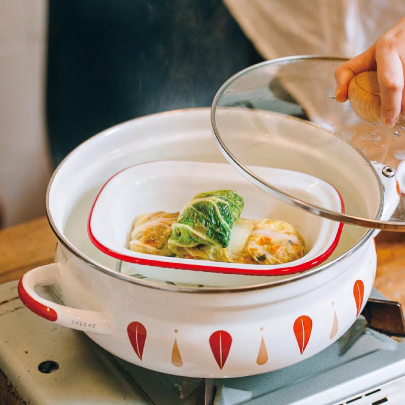 Эмалированная суповая кастрюля Shuke 24,8 см