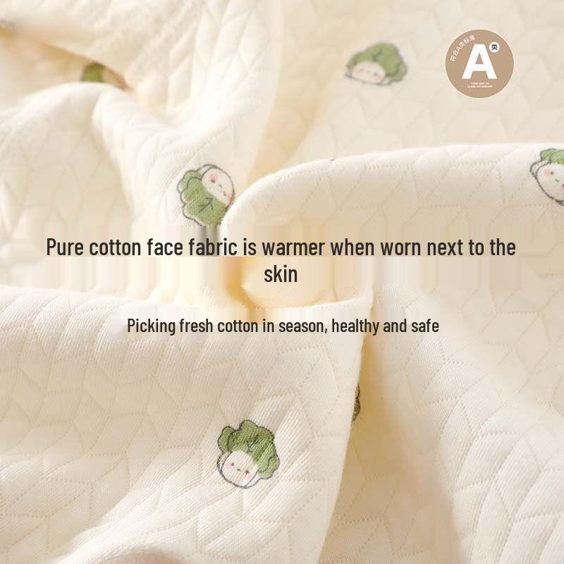 Cozy Air Cotton Baby Romper - Long Sleeve, Side Snap, Boneless Crawling Suit for Newborns - Perfect for Autumn & Winter Outings