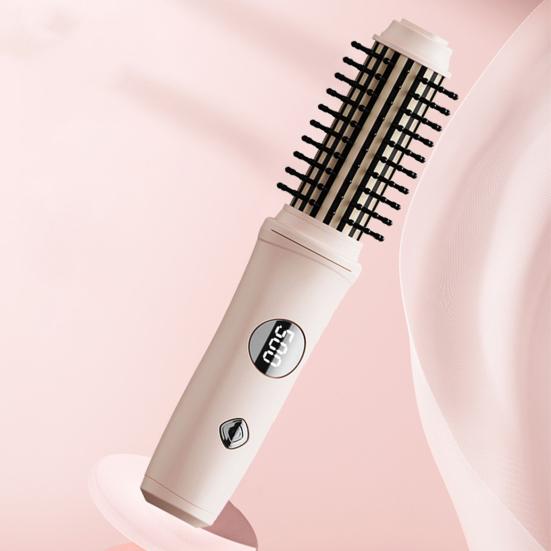 Беспроводная плойка-щетка Yousheng 3-в-1 с быстрым нагревом, термощетка, перезаряжаемая, дорожная, нагреваемая круглая щетка, электрическая плойка для волос, стайлинг