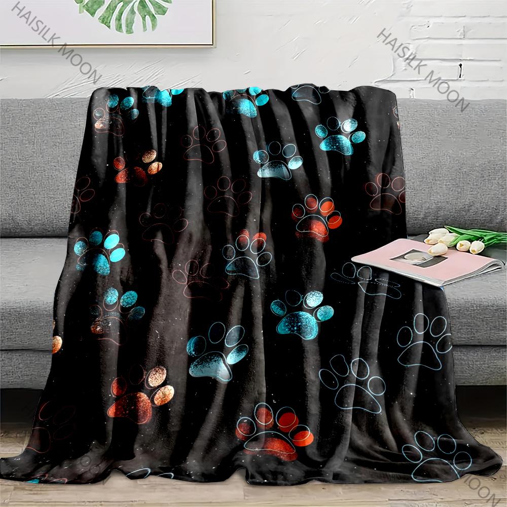 3D Cat Paw Theme Print Blanket for Boys Girls Adults,Soft Cozy Blanket for Home Bed Sofa, Xmas Holiday Birthday Gifts for Family