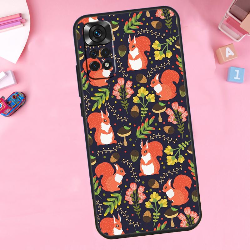 Мультяшная белка Для Xiaomi Redmi Note 14 10 11 12 13 15 Pro Plus Чехол для телефона Для Redmi 15 15C 14C 12C 10C 13C