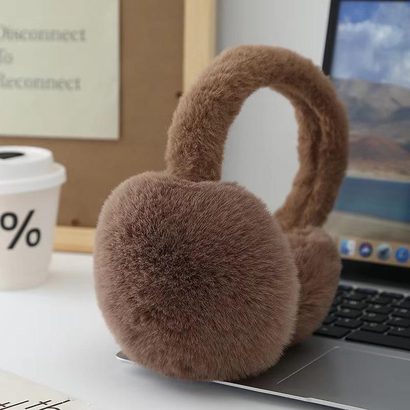 Милые теплые пушистые наушники, чехлы для ушей, складные утеплители, теплые наушники из искусственного меха для лыж, зимние женские и мужские, прочные для улицы