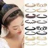 8Pcs Unisex Wavy Non-slip Hair Hoop Set Combing Hairbands Set Head Hoop Teeth Head Bands