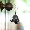 4 шт. Брелок-подвеска с котом для розыгрышей, Брелок для ключей с вращающимся шариком для снятия тревоги, Миниатюрный