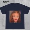 2026 New Vintage Funny Tongue Out Blonde Fashion Doll Meme T Shirt Distressed Retro Graphic Tee Weird Humor Print Tops