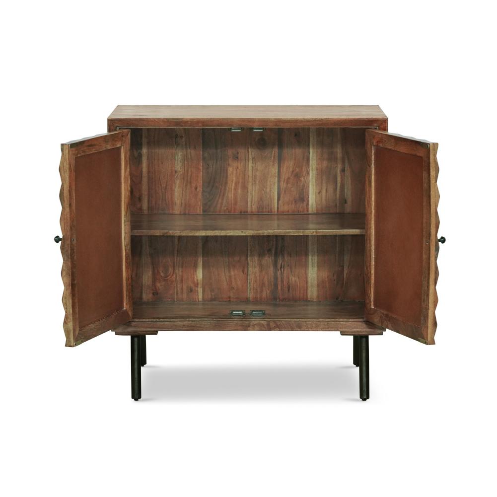 US STOCK Sideboard Storage Cabinet Modern Accent Console Table Wooden Floor Cabinet With 2 Doors For Dining Room Hallway