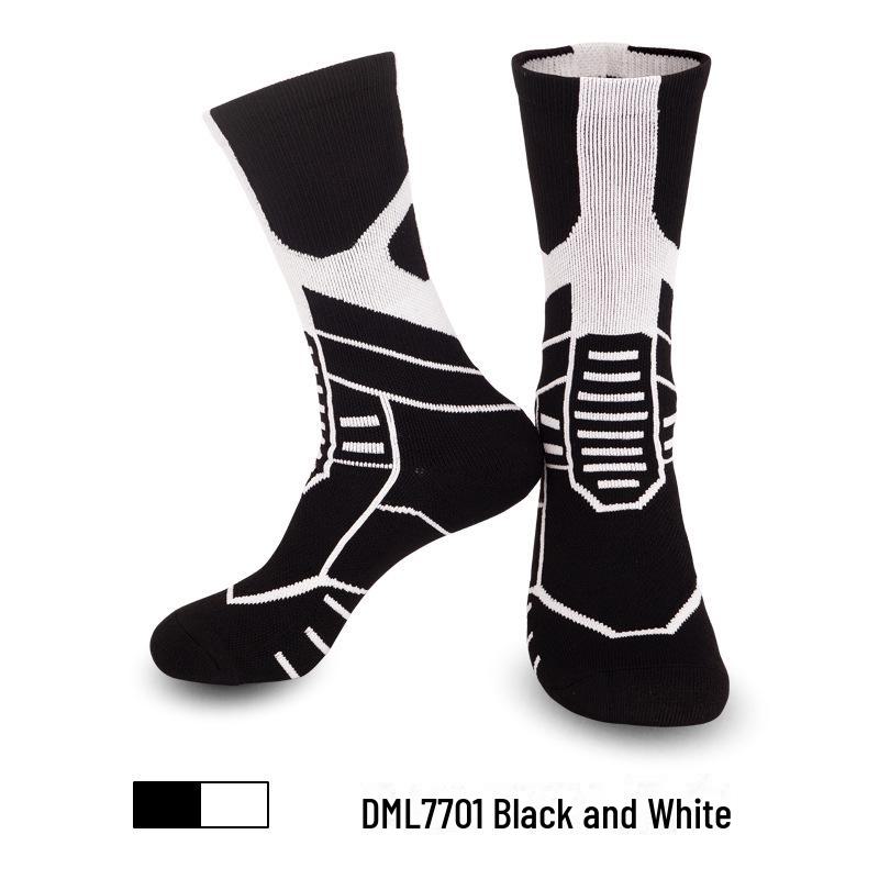 Men's Anti-Slip Sweat-Absorbent Mid-Tube Sports Socks for Basketball and Running