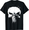 Футболка с графическим принтом черепа Punisher от Marvel с брызгами белой краски
