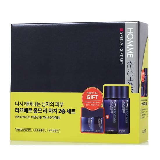 Набор из 2 предметов Lac Vert Homme Recharge (лосьон после бритья 185 мл + эмульсия 180 мл + 2 миниатюры в комплекте)