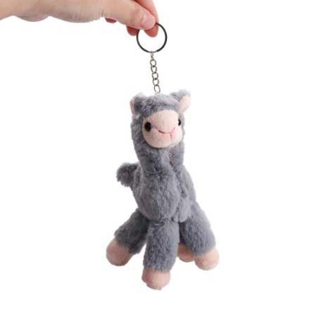 Decoration Handmade Key Trinket Alpaca Keychain Animal Keyring Sheep Key Ring Stuffed Toy Keychain
