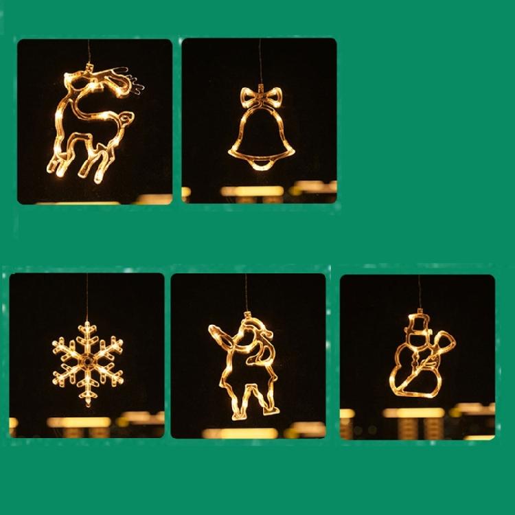 Seasonal Window LED Light Battery Operated Hanging Lamp for Christmas Home Decoration Stylish Holiday Window Adorment