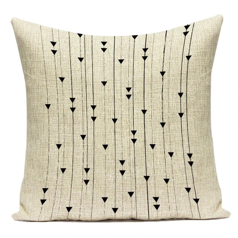 Modern Geometry High Quality Cushion Cover Throw Pillow Polyester Car Sofa Bed Home Decor Triangle Arrow Printed Pillow Case