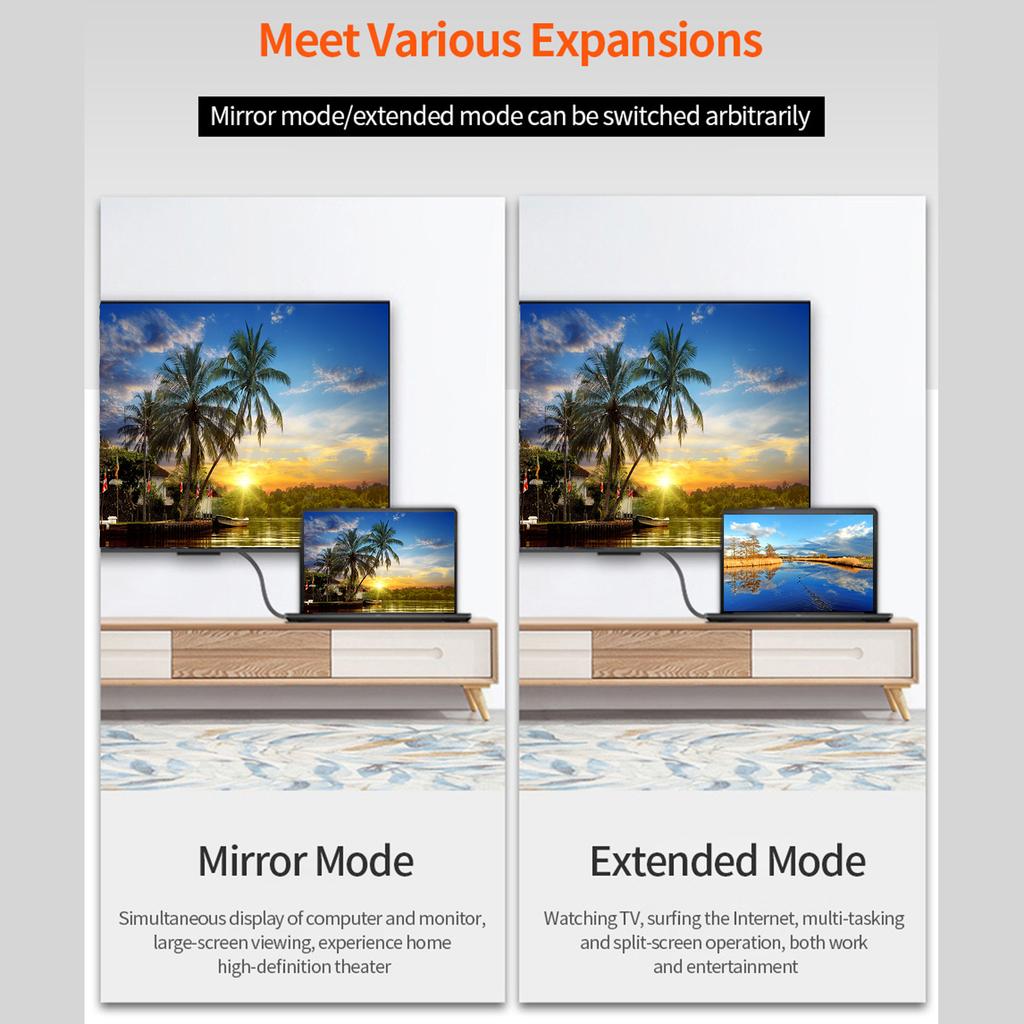 Видео Аудио USB3.0 в VGA HDMI-совместимый преобразователь 1080P для компьютера, проектора, телевизора, монитора, расширяющего экран, кабель VGA