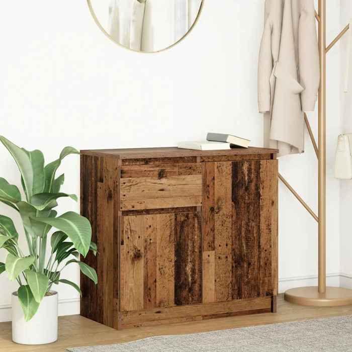 VidaXL Buffet with Drawer Old Wood 71x35x65 Cm Engineered Wood, Storage Furniture, Buffet, Entrance Furniture, Furniture 861605