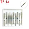 10pcs Dental Diamond Bur Drill Medium Polishing Smoothing For High Speed Handpiece Teeth Whitening Dentista Tools TF-13
