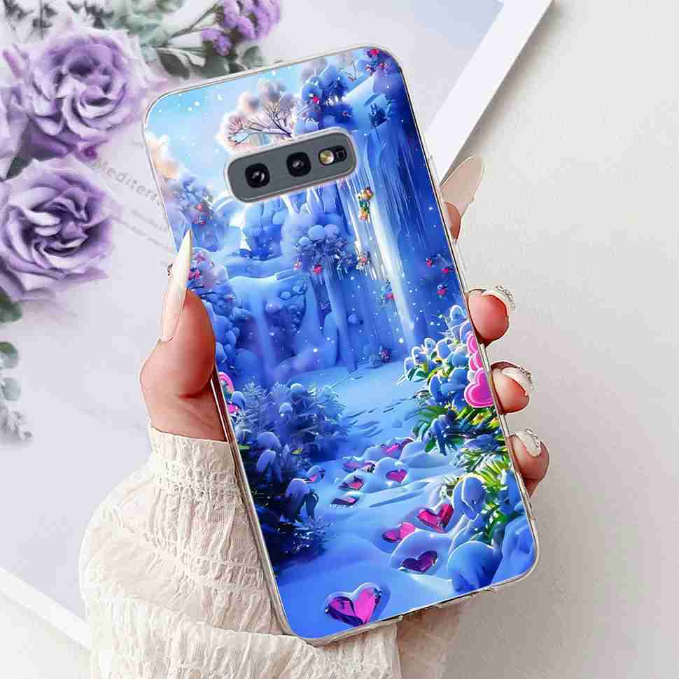 For Samsung Galaxy S10e SM-G970 Case Fashion Painted Flowers Soft Silicone TPU Cover For Samsung S10e S10E SM-G970F 5.8" Bumper