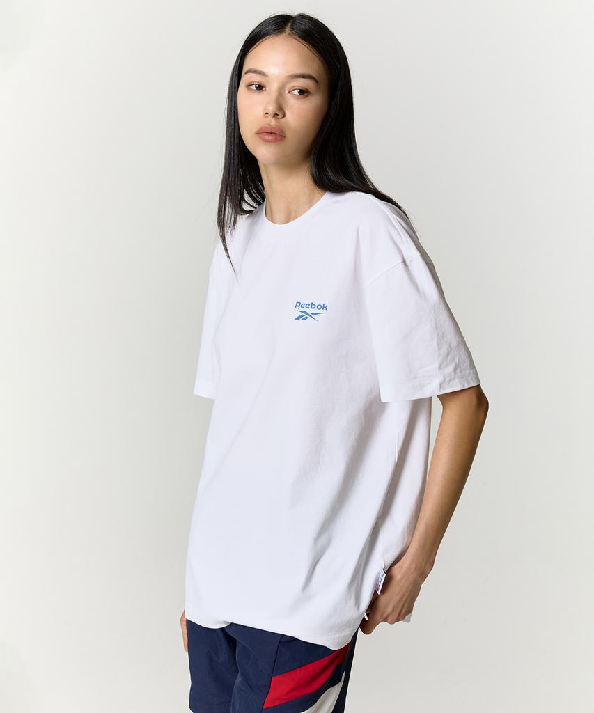 Reebok Графическая футболка из ледяного хлопка - Белая