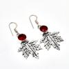 Mozambique Garnet Gemstone Handmade 925 Silver Plated Jewelry Earring 1.89"