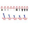 195PCS Motorcycle Fairing Bolt Screw Nut Kit Bodywork Screws Motorcycle Universal Kit Blue