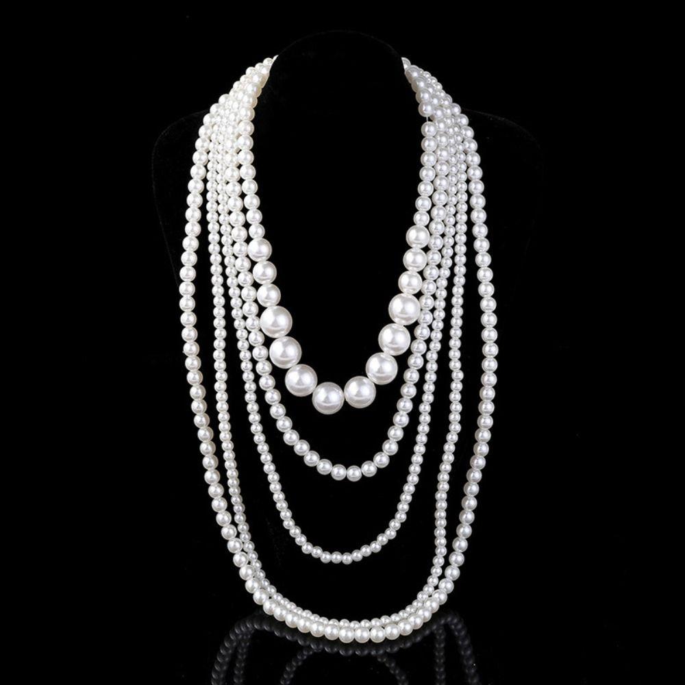 Роскошные многослойные ожерелья, милые преувеличенные ожерелья, ожерелья из жемчуга, украшение для платья