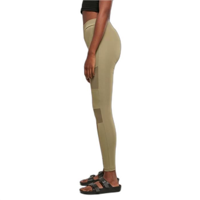 Legging femme Urban Classics Tech Mesh GT - vert kaki - XXL