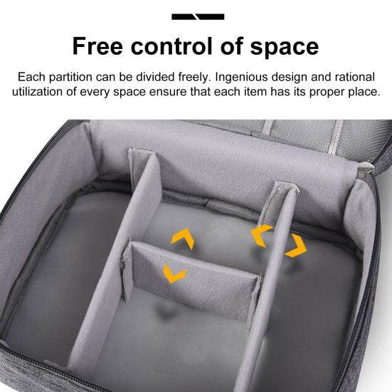 Сумка для хранения кабелей Органайзер для наушников и зарядных устройств Большая вместимость Застежка-молния Водонепроницаемый