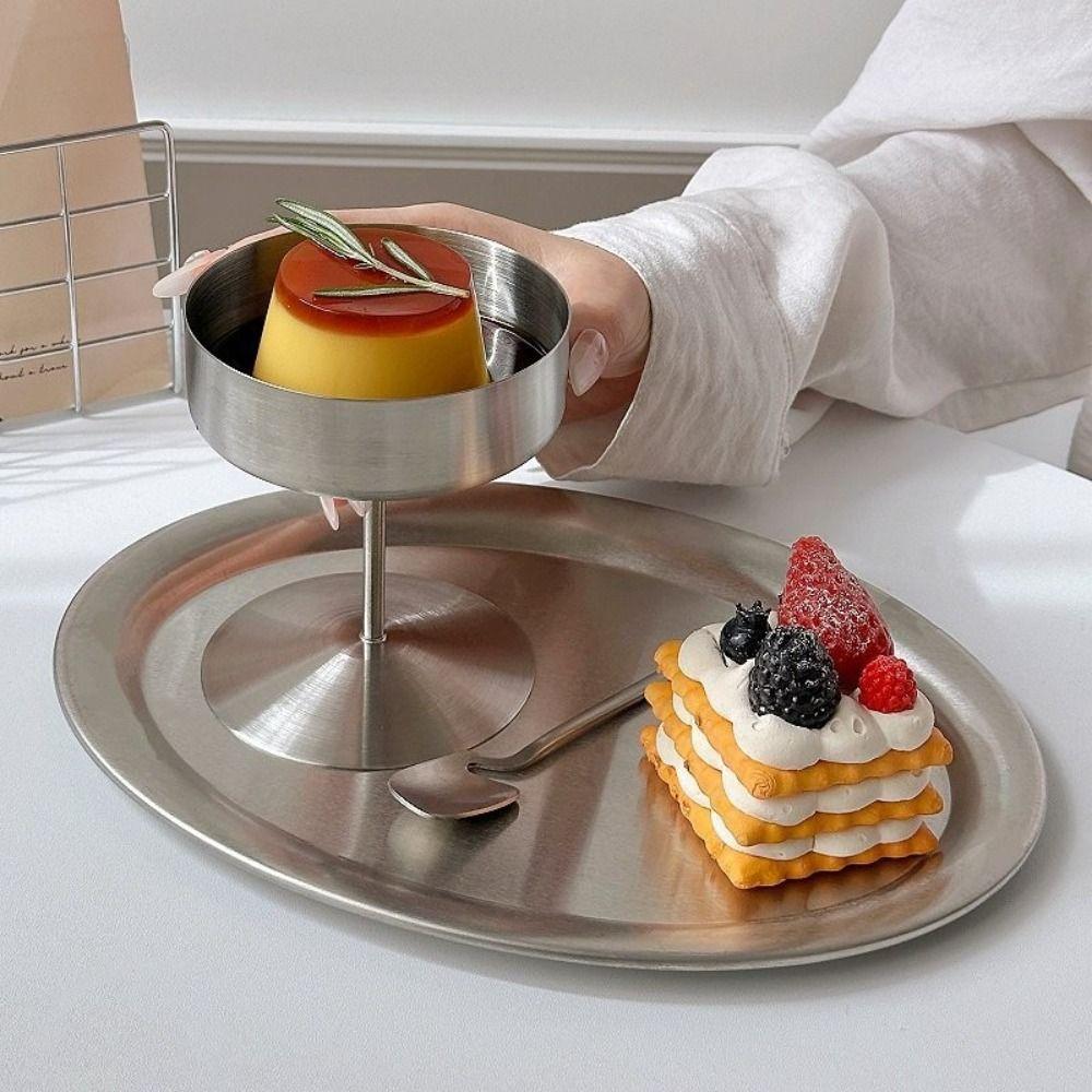 304 Stainless Steel Dessert Serving Cup Reusable Pudding Cup Bars Parties