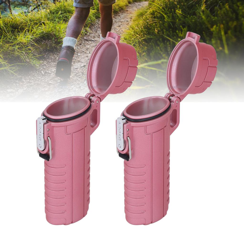 2 Pcs Water Proof Storage Tube Airtight Cover Rubber Sealing Plastic Tube Storage Box for Outdoor Camping Travel