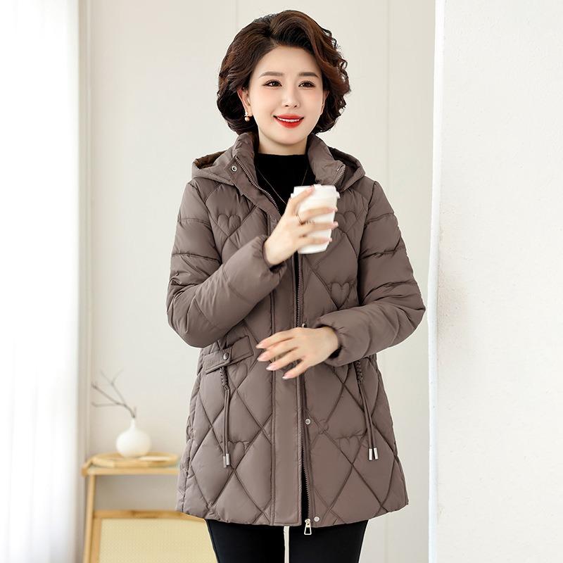 Mom's Winter Down Cotton-padded Clothes Middle-aged Women's Winter Cotton-padded Jackets New Wide Too Autumn and Winter Jackets Thickened