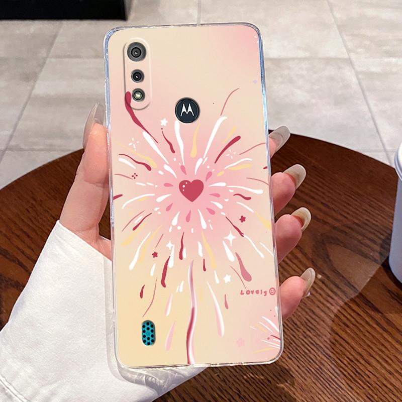 Transparent Silicone Case for Moto E6 Plus E6+ E6s XT2053-1 Aesthetic Cute Cat Astronaut Soft Cover for moto E6S e6 plus Cases
