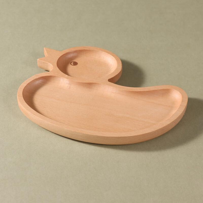 ZISIZ Creative Cartoon Wooden Mushroom Plate