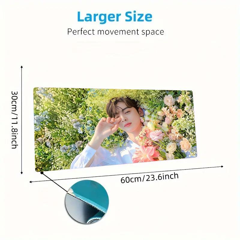 Floral Dream Large Size Mouse Pad Large Gaming Table Cushion Nonslip Laptop Tablet Big Mousepad Xxl Mat Mini Pc Playmat With Lock Edge
