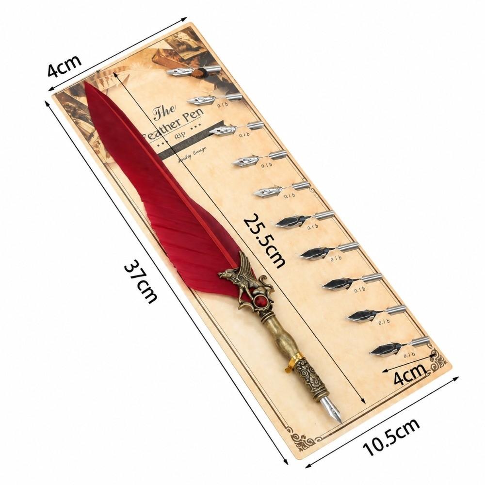 Feather Shaft Feather Quill Stainless Steel Engraved Dip Pen Thing Collection