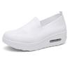 Летние женские кроссовки, дышащая вулканизированная обувь на платформе, однотонные женские лоферы на плоской подошве, повседневная прогулочная обувь на танкетке