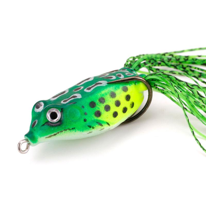 1 упаковка, мягкая рыболовная приманка в виде лягушки, бионические приманки Thunder Frog с двойным крючком, рыболовные принадлежности