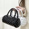 Корейский стиль сумка-цилиндр в горошек полиэстер ПУ на плечо сумка пикантной девушки сумочка вечеринка