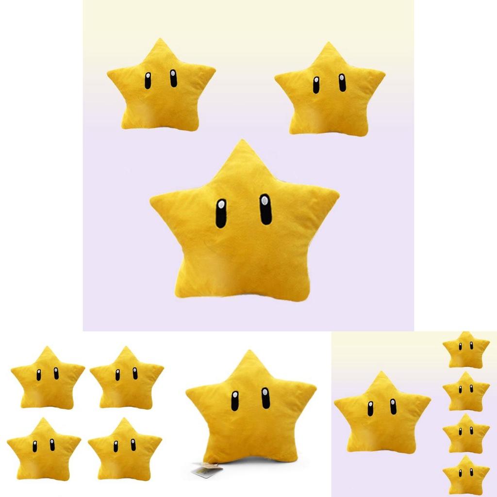 Плюшевая игрушка Супер Марио Желтая Звезда 30 см Короткошерстная Фигурка