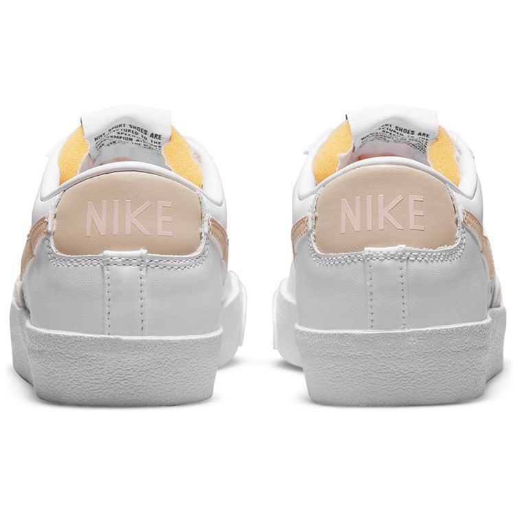 Nike Blazer Low 77 Белые Бледно-Коралловые Женские Кроссовки Черный Ротанг DC4769-106