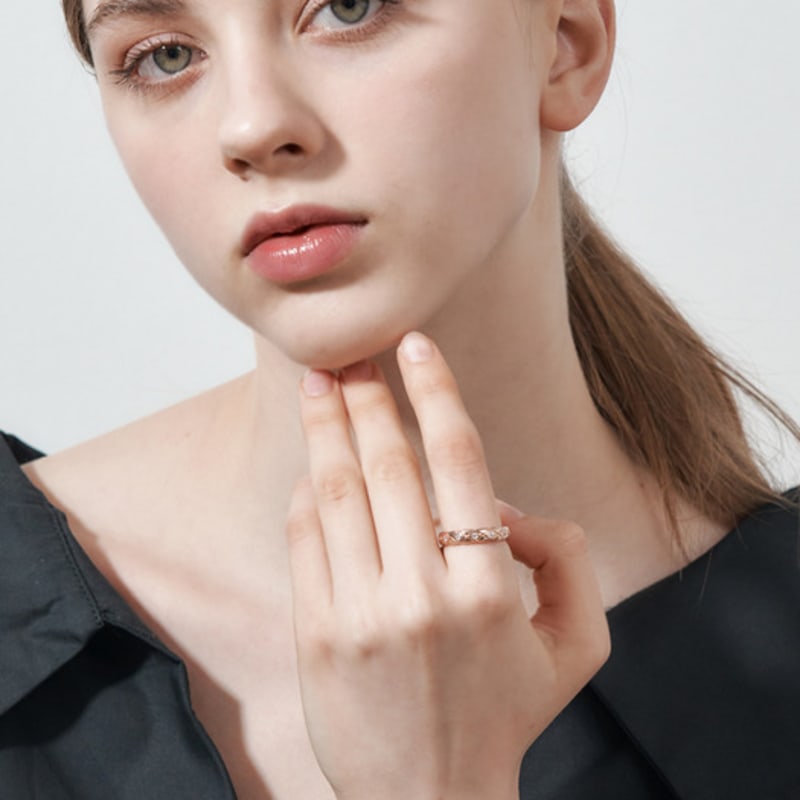 GEIGER Jewelry Кольцо с квилтованным камнем-пуантом GIBRWR001