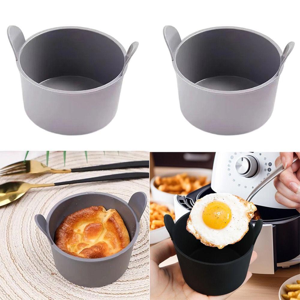 4 Pcs Non Stick Egg Cooker Mould BPA Free Air Fryer Baking Ramekins Silicone Egg Mold  Household